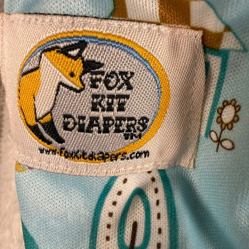 Fox Kit Diapers Set of 4 Adjustable Pocket Diaper Covers Blue Owl Print
